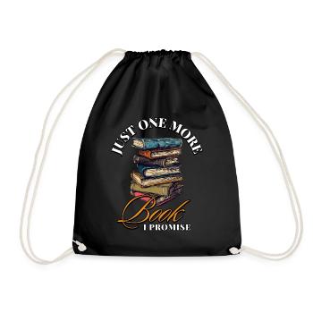 Encore un livre que je promets: Bookworms Design - Sac de sport léger - noir - Devant