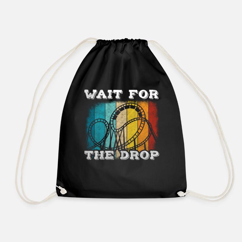 Wait For The Drop Roller Coaster - Turnbeutel - Schwarz