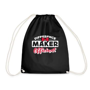 Officiant Difference Maker Officiant Minister - Drawstring Bag - black - Front