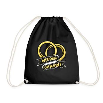 Officiant Wedding Officiant Counselor Ordained - Turnbeutel - Schwarz - Vorne