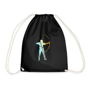 Archery Retro - Drawstring Bag - black - Front