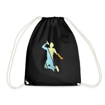 Singing Retro - Drawstring Bag - black - Front