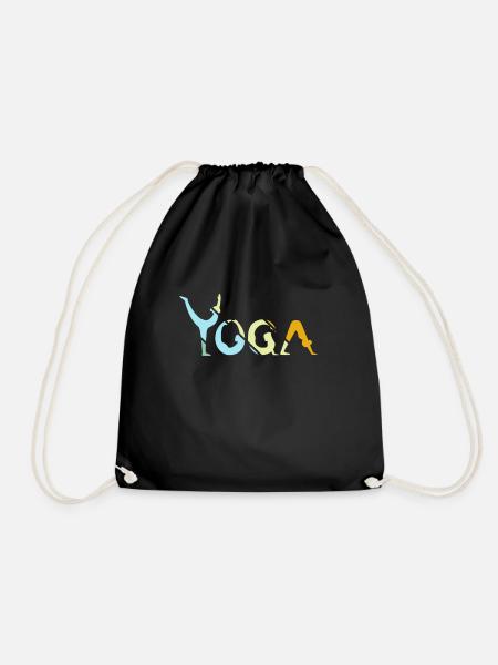 Yoga Retro - Turnbeutel - Schwarz