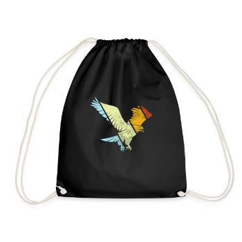 Adler Retro - Turnbeutel - Schwarz - Vorne