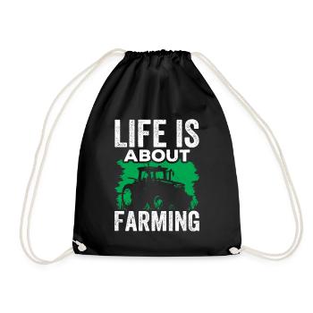 La vie est une question d’agriculture, d’agriculteur, d’agriculteur - Sac de sport léger - noir - Devant