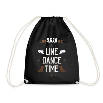 Danse en ligne Danse en ligne Country Cadeau - Sac de sport léger - noir - Devant