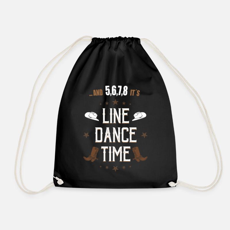 Line Dance Linedance tanzen Country Geschenk - Turnbeutel - Schwarz