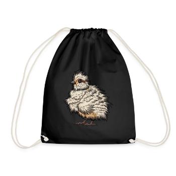 Silkie Smooth Chinese Silk Poulet - Sac de sport léger - noir - Devant