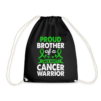Frère De La Conscience Guerrière Du Cancer Des Voies Biliaires - Sac de sport léger - noir - Devant