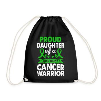 Fille de la conscience guerrière du cancer des voies biliaires - Sac de sport léger - noir - Devant