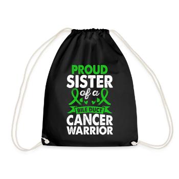 Sœur du guerrier du cancer des canaux biliaires - Sac de sport léger - noir - Devant