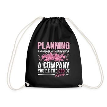 Wedding Planner Planning A Wedding Event Planner - Turnbeutel - Schwarz - Vorne