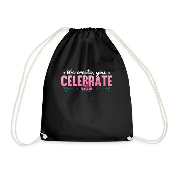 Wedding Planner We Create You Celebrate Planner - Turnbeutel - Schwarz - Vorne