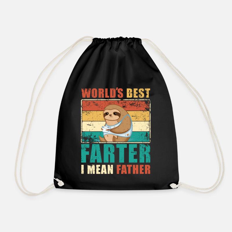 Vater Weltbester Furzer Lustiger Vatertag Spruch - Turnbeutel - Schwarz