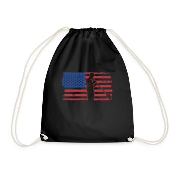Glassblower USA Flag - Souffleur de verre soufflant - Sac de sport léger - noir - Devant