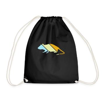 Mouse Retro - Drawstring Bag - black - Front