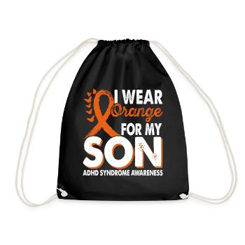 Portez de l’orange pour le - Sac de sport léger - noir - Devant
