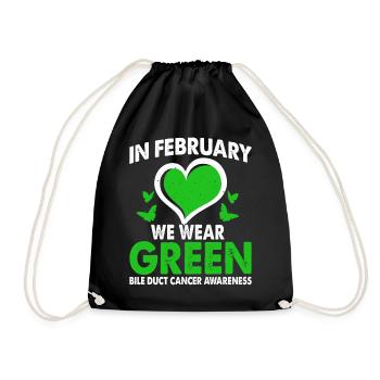 En février, nous portons le cancer du canal biliaire vert - Sac de sport léger - noir - Devant