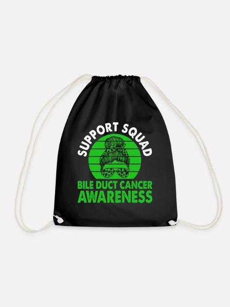 Support Squad Bile Duct Cancer Awareness Month - Drawstring Bag - black