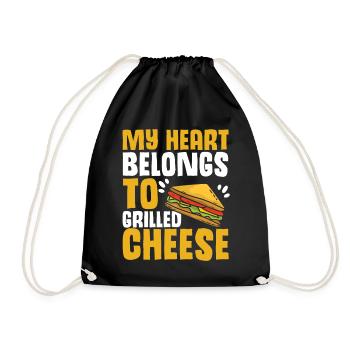Love Grilled Cheese Men Women - Turnbeutel - Schwarz - Vorne