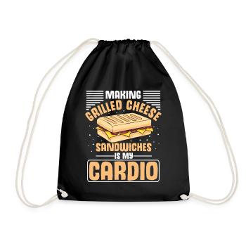 Love Grilled Cheese Men Women - Turnbeutel - Schwarz - Vorne