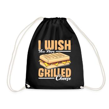 Love Grilled Cheese Men Women - Turnbeutel - Schwarz - Vorne