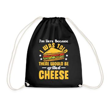 Love Grilled Cheese Men Women - Turnbeutel - Schwarz - Vorne