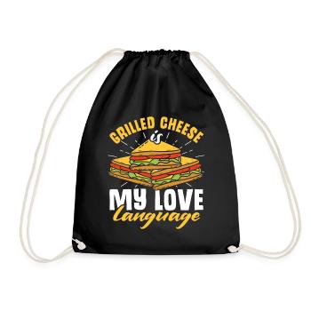 Love Grilled Cheese Men Women - Turnbeutel - Schwarz - Vorne