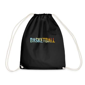 Basketball Retro - Turnbeutel - Schwarz - Vorne