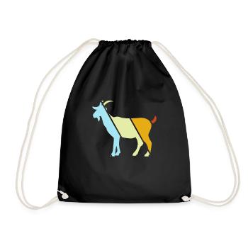Chèvre Rétro - Sac de sport léger - noir - Devant
