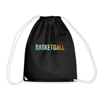 Basketball Retro - Turnbeutel - Schwarz - Vorne