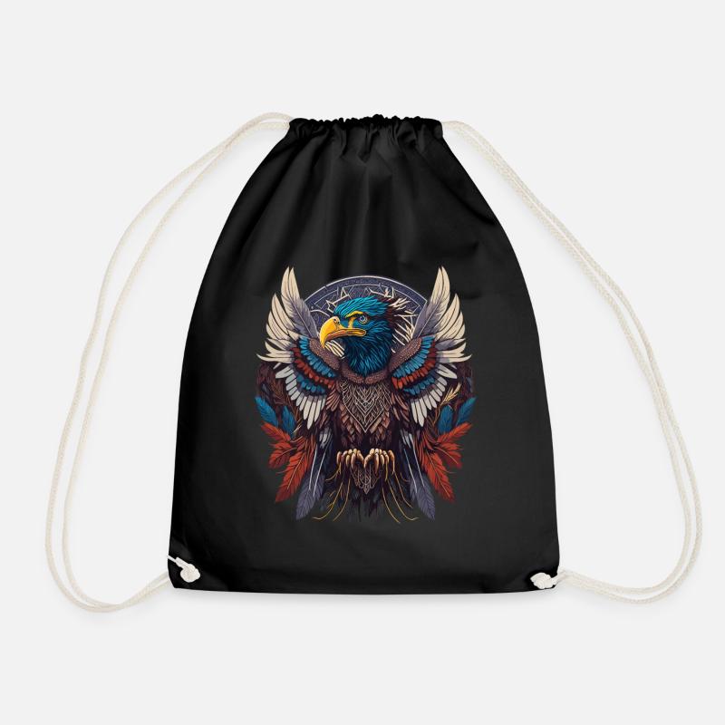 Native American Adler Traumfänger - Turnbeutel - Schwarz