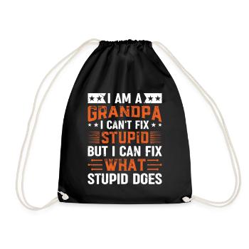 Fête des pères grand-père - Je suis un grand-père que je ne peux pas réparer - Sac de sport léger - noir - Devant