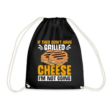 Amour Fromage Grillé Hommes Femmes - Sac de sport léger - noir - Devant
