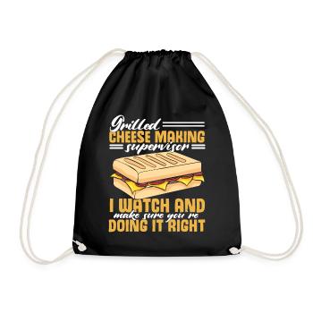 Love Grilled Cheese Men Women - Turnbeutel - Schwarz - Vorne