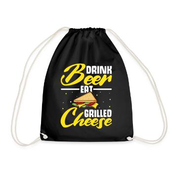 Amour Fromage Grillé Hommes Femmes - Sac de sport léger - noir - Devant