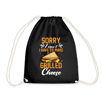 Love Grilled Cheese Men Women - Turnbeutel - Schwarz - Vorne