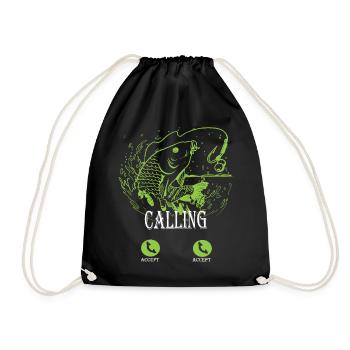 Calling Carp Spritzgrafik - Turnbeutel - Schwarz - Vorne