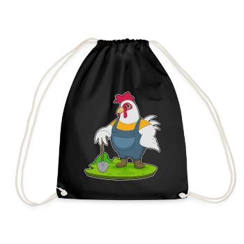 Ferme de pelles Rooster Farmer - Sac de sport léger - noir - Devant