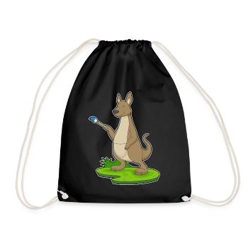 Peintre de kangourou Peinture au pinceau - Sac de sport léger - noir - Devant