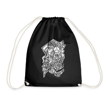 Shield Maiden Valkyrie - Guerrier du Viking germanique - Sac de sport léger - noir - Devant