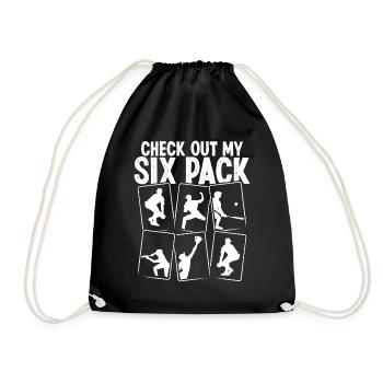 Funny Baseball Card Design - Drawstring Bag - black - Front