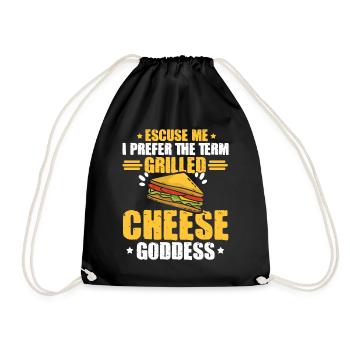 Amour Fromage Grillé Hommes Femmes - Sac de sport léger - noir - Devant