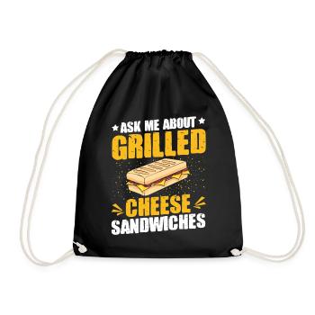 Amour Fromage Grillé Hommes Femmes - Sac de sport léger - noir - Devant