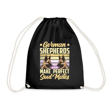 Bergers Allemands Âme Sœur Parfaite Mignonne - Sac de sport léger - noir - Devant