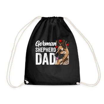 Berger allemand papa mignon amoureux des animaux de compagnie - Sac de sport léger - noir - Devant