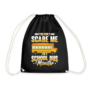 School Bus Monitor Bus Attendant School Transport - Drawstring Bag - black - Front