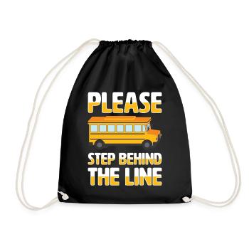 School Bus Monitor Bus Attendant School Transport - Drawstring Bag - black - Front