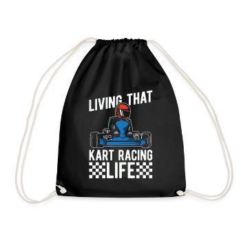 Kart Racing Vivre ce Kart Motorsport Kart Racer - Sac de sport léger - noir - Devant