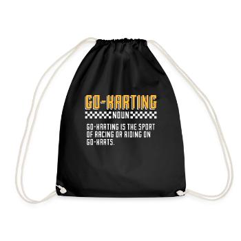 Kart Racing Go-Karting Noun Racetrack Kart Racer - Sac de sport léger - noir - Devant